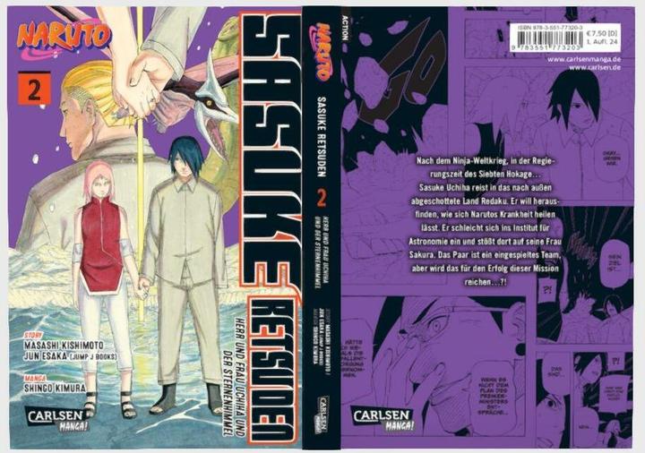Actual product image Naruto - Sasuke Retsuden: Herr und Frau Uchiha und der Sternenhimmel (Manga) 2 (German, Masashi Kishimoto, Jun Esaka, 2024)