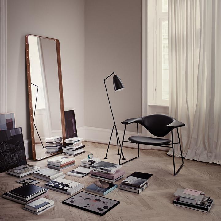 Produktbild Gubi Adnet Wall Mirror Rectangular 70X180 Tan Leather (70 x 180 cm)