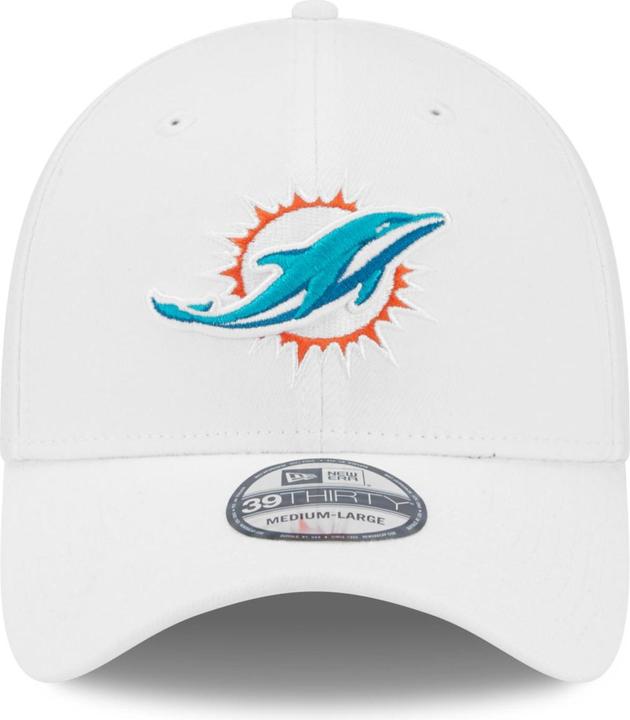 Produktbild New Era 39Thirty Stretch Cap - NFL Miami Dolphins weiss - L/X (L)