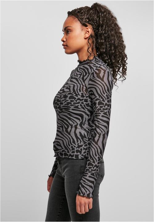 Produktbild Urban Classics Ladies AOP Mesh Turtleneck Longsleeve (XL)
