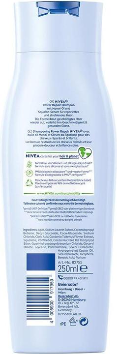 Actual product image NIVEA REPARATUR & GEZIELTE PFLEGE Shampoo 250 ml (250 ml, Liquid shampoo)