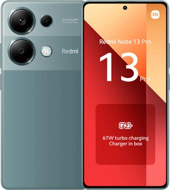 Produktbild Xiaomi Redmi Note 13 Pro (256 GB, Forest Green, 6.67", Hybrid Dual SIM, 200 Mpx, 4G)