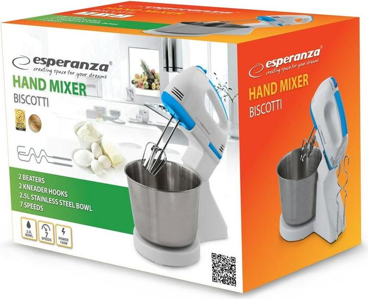 Actual product image Esperanza Blender with bowl BISCOTTI EKM019WB (EU plug, 150 W)