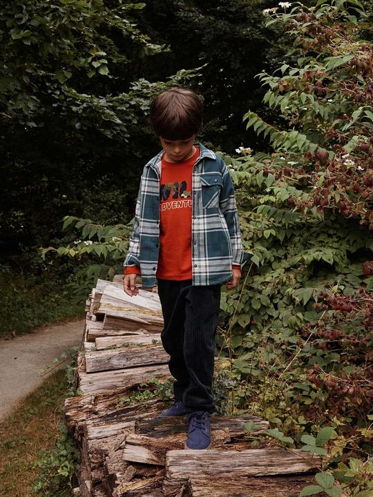 Actual product image Vertbaudet Boys' corduroy trousers with elasticated waistband (86)