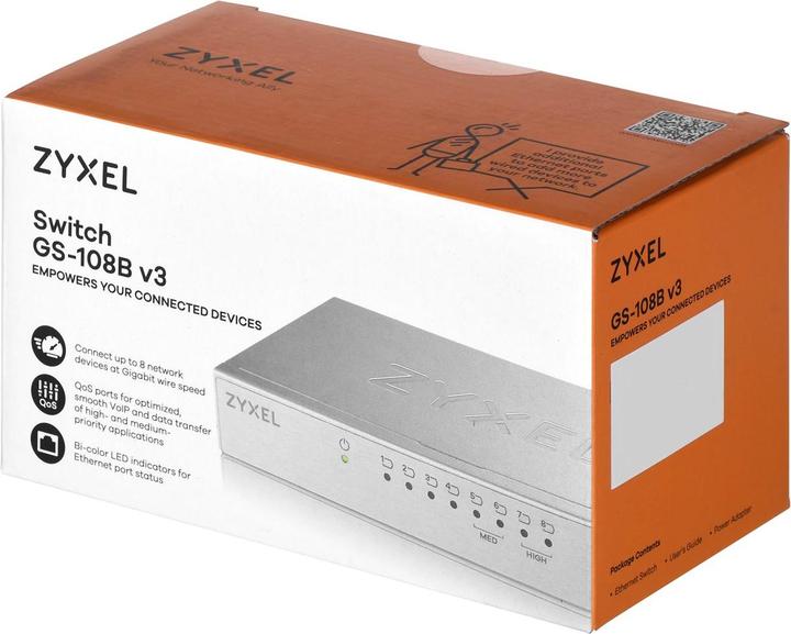 Image du produit Zyxel GS-108B v3 (8 Ports)