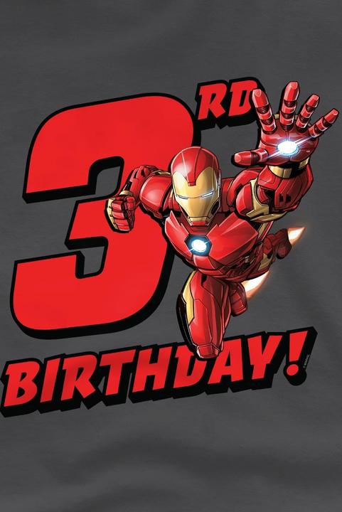 Produktbild Iron Man TShirt 3 Geburtstag (140)