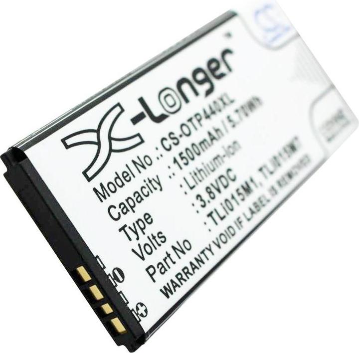 Actual product image CS Cameron Sino Alcatel One Touch Pixi 4 4.0 Battery TLi015M1, TLi015M7, OT-4034