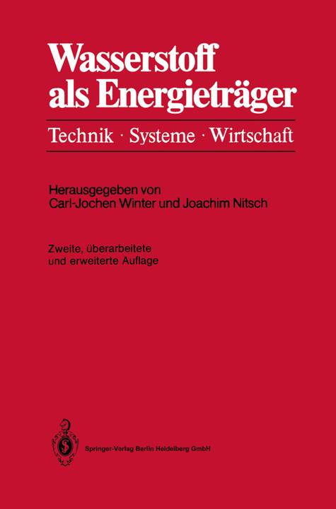 Produktbild Wasserstoff als Energieträger (Joachim Nitsch, Carl-Jochen Winter, 2014)