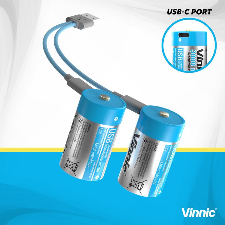Actual product image Vinnic USB Rech. Batterie (2 pcs., 3000 mAh)