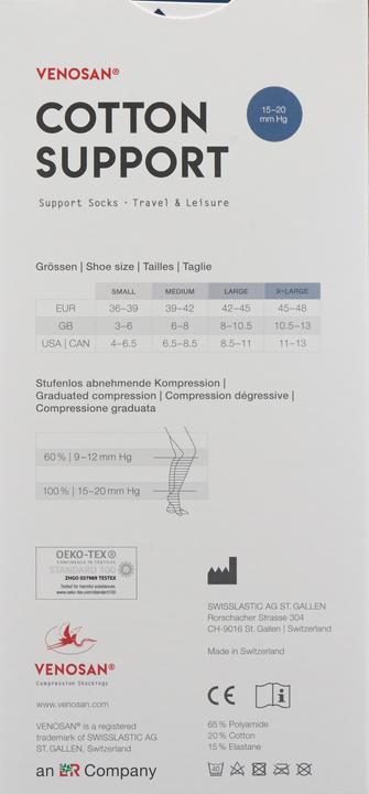 Produktbild Venosan COTTON SUPPORT Socks A-D L white (L)