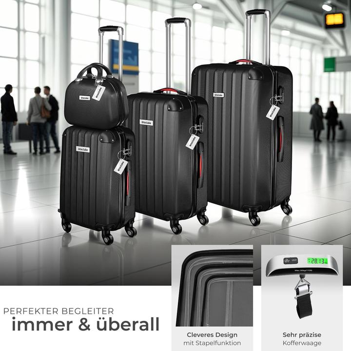 Produktbild tectake Cleo 4-tlg. mit Kofferwaage (95 l, L (90 - 115l))