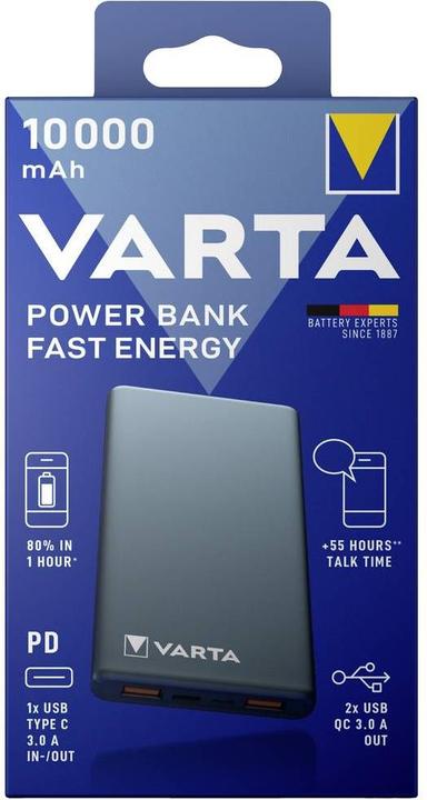 Produktbild Varta Fast Energy (10000 mAh, 18 W, 37 Wh)