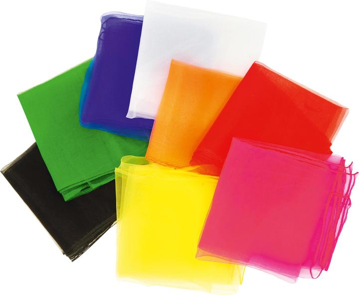 Actual product image Betzold 10 chiffon scarves in 10 colours