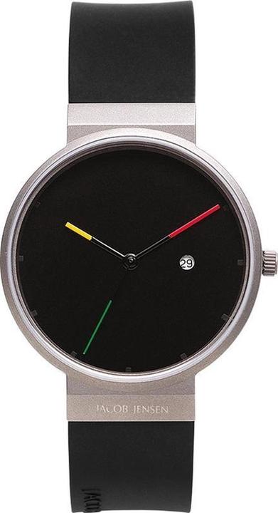 Produktbild Jacob Jensen 640 Titanium Horloge - Jensen heren horloge - Zwart - diameter 35 mm - Titanium (35 mm)
