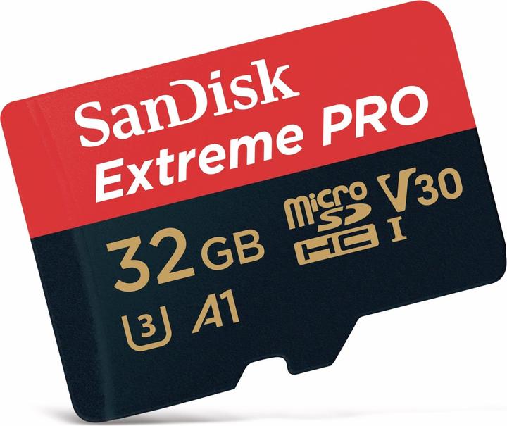 Actual product image SanDisk Extreme PRO UHS-I V30 (32 GB, microSDHC, U3, UHS-I)