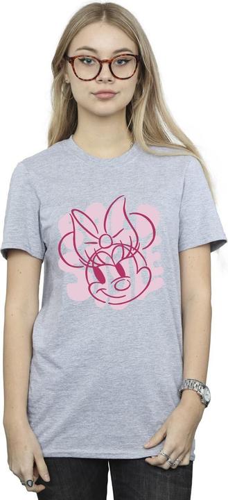 Actual product image Disney Womens/Ladies Minnie Mouse Bold Style Cotton Boyfriend T-Shirt (XL)