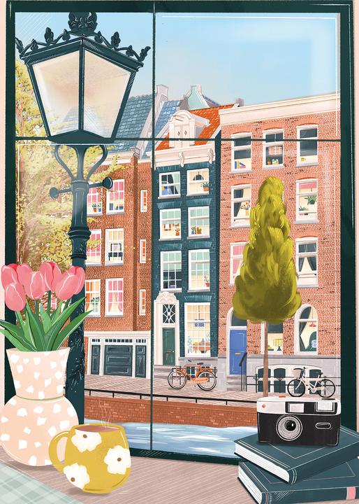 Produktbild Pieces & Peace Puzzle 500 pieces Amsterdam from a Coffee Shop (500 Teile)
