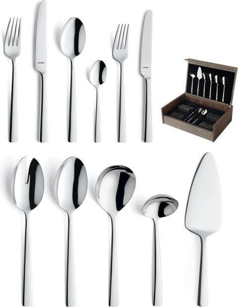 Actual product image Amefa Moderno 1923 - 78-pc Cutlery set in wooden canteen (78 Piece, Cutlery set)