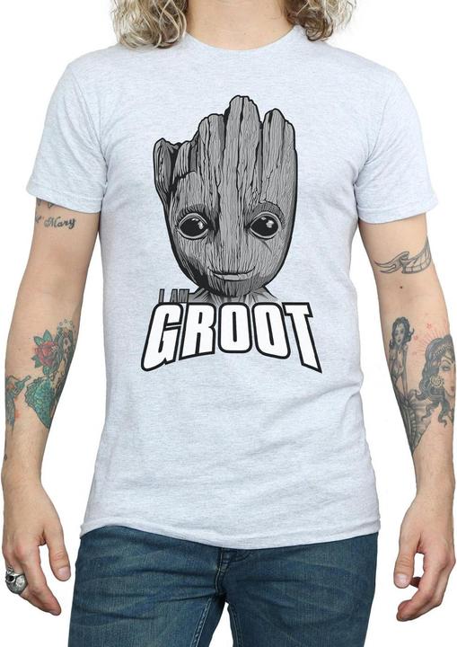 Image du produit - T-shirt GUARDIANS OF THE GALAXY GROOT FACE - Homme (L)