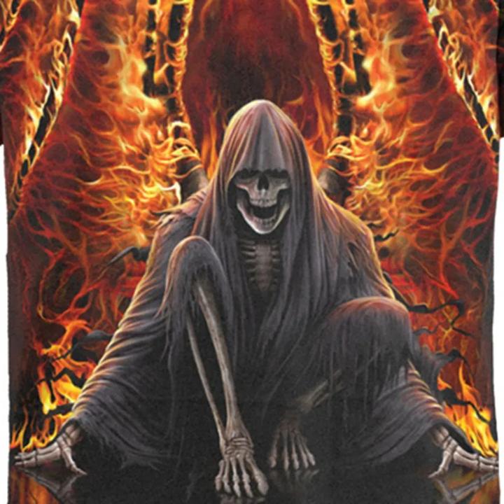 Immagine prodotto Spiral Flaming Death Maglietta Maniche Corte Adulto Unisex (M)