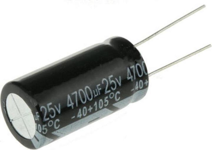 Image du produit Rs Pro Elektrolytkondensator, radial, 4700uF, 3uA, 25V, 1.8A