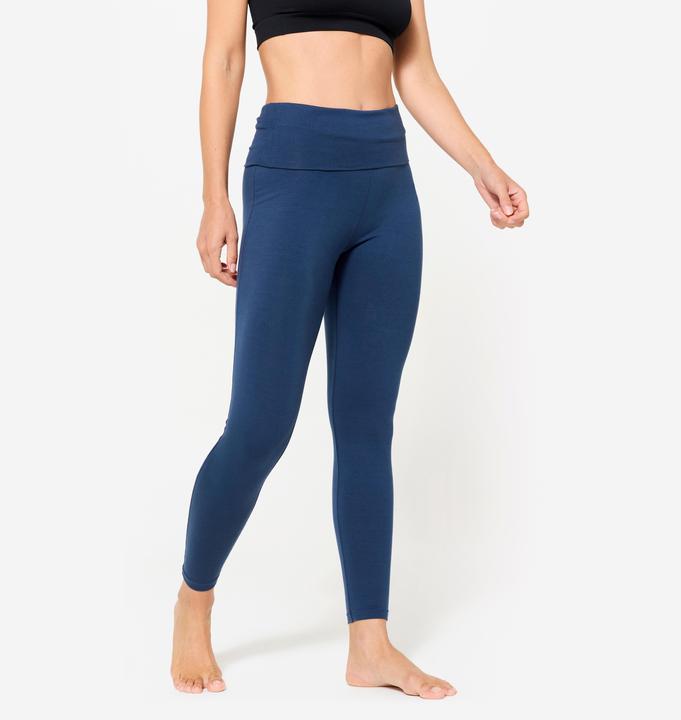 Produktbild Kimjaly Yogahose hoher Bund sanftes Yoga Damen marineblau (W33/L31)