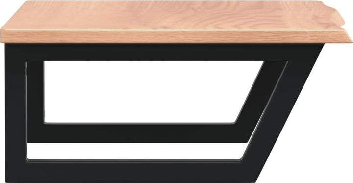 Actual product image VidaXL Washbasin top Shelf support Wall bracket Wooden top Steel solid wood
