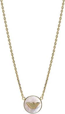 Produktbild Emporio Armani - Gold-plated necklace with mother-of-pearl Eagle logo EGS3140710
