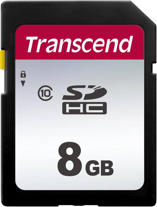 Actual product image Transcend SDHC 300S 8GB Class 10 (8 GB, SDHC, U1, UHS-I)