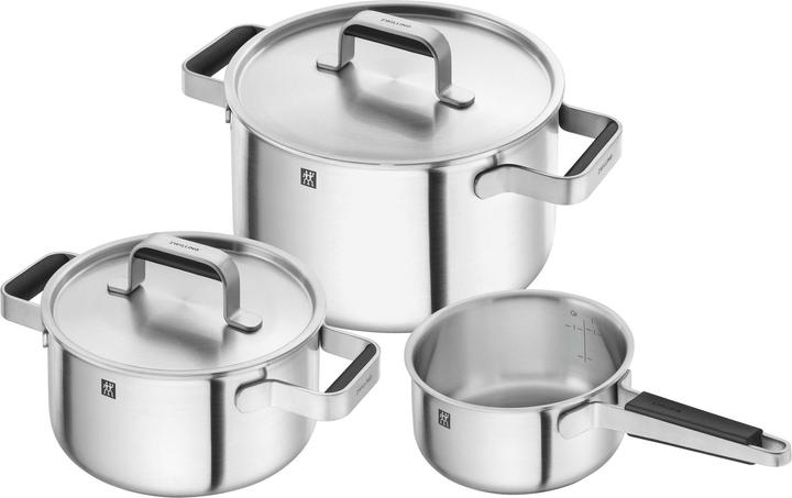 Immagine prodotto Zwilling Set di pentole Pure da 3 pezzi (Set di pentole e padelle da cucina, Acciaio inossidabile)