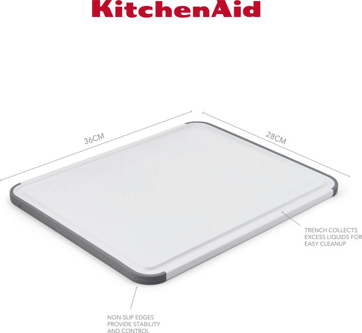 Immagine prodotto KitchenAid Tagliere classico in polipropilene antiscivolo, 35 x 28 cm