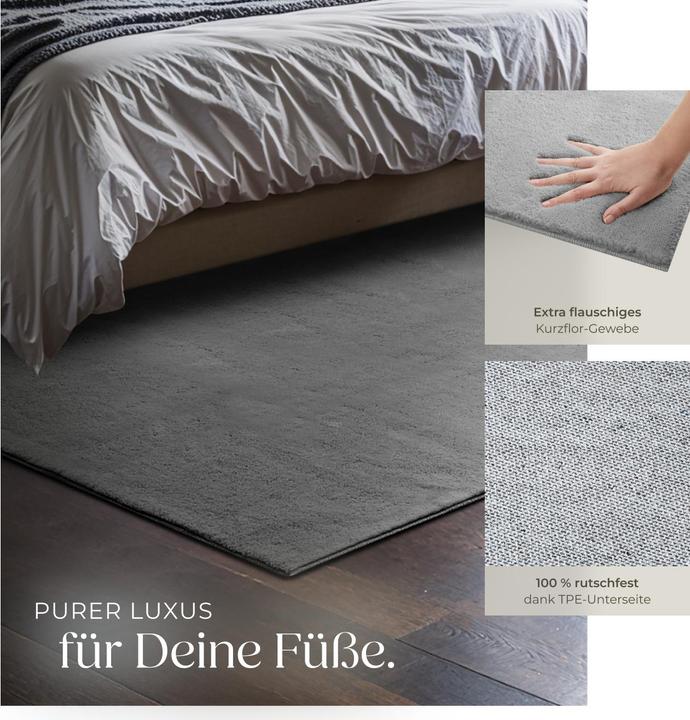 Produktbild tectake Kurzflorteppich Soft Zone (120 x 170 cm)