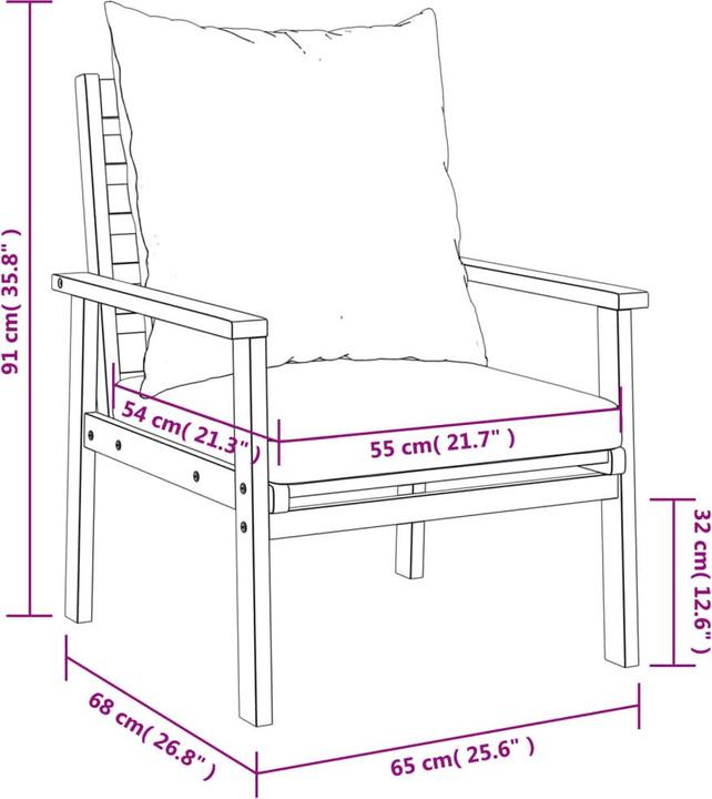 Actual product image VidaXL 10-piece garden lounge set with cushions