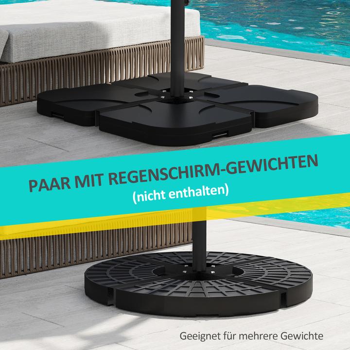Produktbild Outsunny Schirmständer Kreuzfuss für Durchmesser von 32 - 48 mm