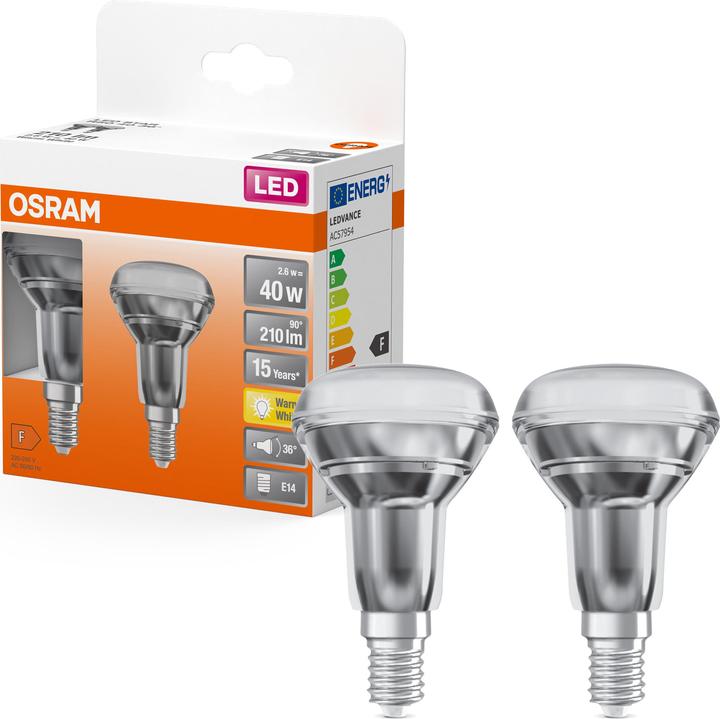 Image du produit Osram Lampes à réflecteur (E14, 2.60 W, 210 lm, 2 x, F)