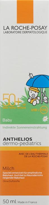 Image du produit La Roche Posay Anthelios Crème Solaire en Lait Bébé Dermo-Pediatrics Sans Parfum (Lait solaire, SPF 50+, 50 ml, 86 g)