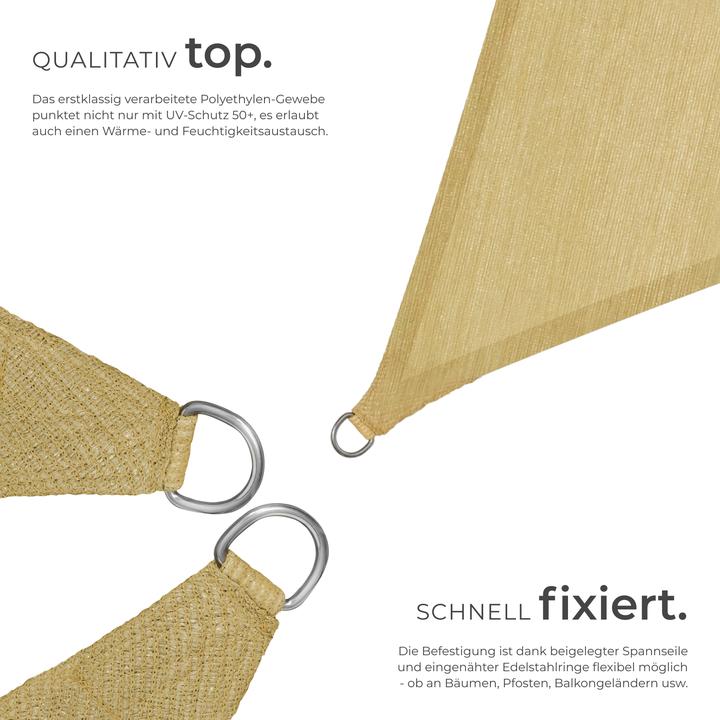 Image du produit tectake Voile d'ombrage (4 x 4 x 4 m)
