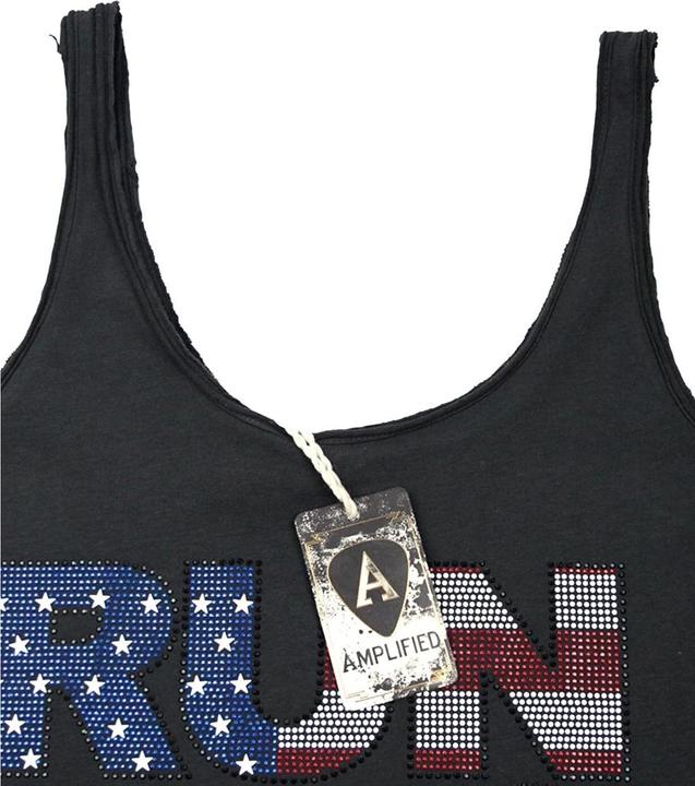 Produktbild Amplified RunDMCTanktop mit USAFlaggenDesign und Schmucksteinen (S)