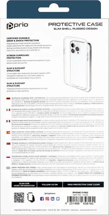 Actual product image prio Protective Case for iPhone 11 Pro clear (Apple iPhone 11 Pro)