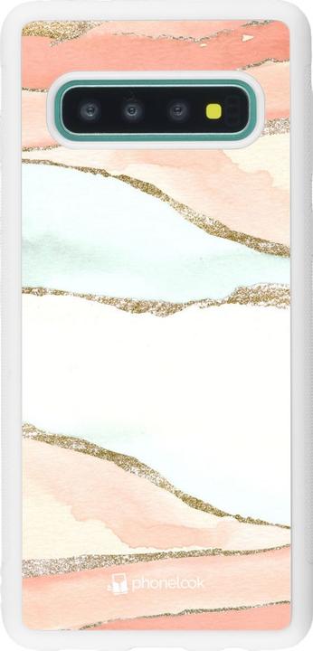 Actual product image PhoneLook Cover Silicone White Shimmering Orange (Samsung Galaxy S10)