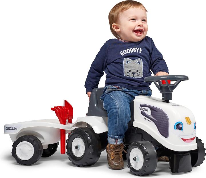 Actual product image Falk Baby Tractor Valtra Baltas su Trailer + accessories from 1 year