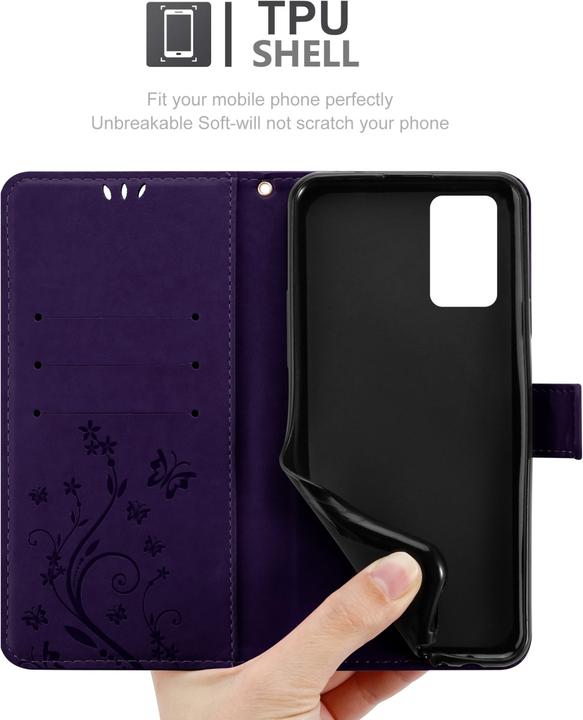Produktbild Cadorabo Flower Book Hülle für Realme GT / GT Neo 2T / Q3 PRO (Realme GT Neo 2T, Realme Q3 Pro 5G)
