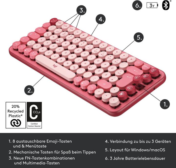 Image du produit Logitech POP Keys (CH, Sans fil)