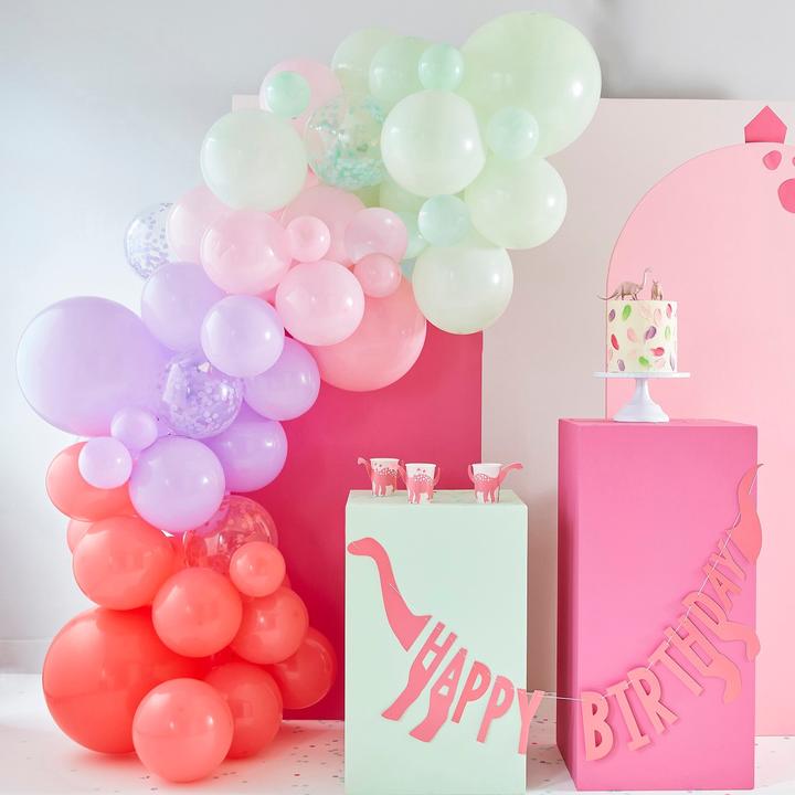 Immagine prodotto Ginger Ray Ghirlanda di palloncini Party Like a Dinosaur DIY Party Deco 75 palloncini incl. nastro per (75 x)