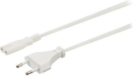RND Electronics AC-Netzkabel, Schutzkontaktstecker Typ C (CEE 7/16) - IEC 60320 C7, 5m, Weiss (5 m)