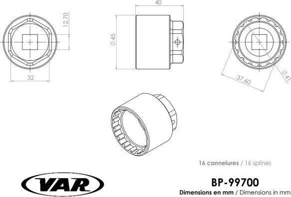 Image du produit VAR Outil de montage de plateau pour Shimano STEPS BP-99700
