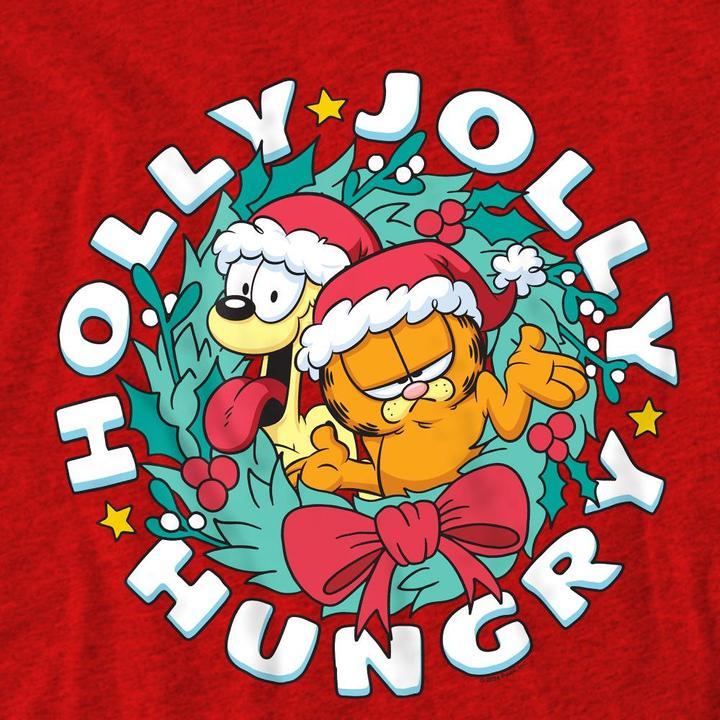 Produktbild Garfield Holly Jolly Hungry TShirt weihnachtliches Design (XL)