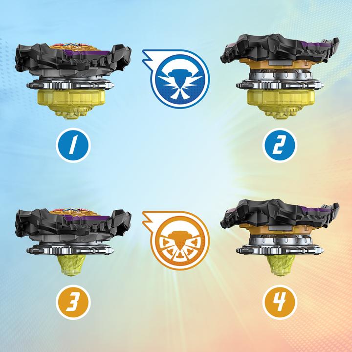 Actual product image Hasbro Beyblade Burst QuadStrike Light Ignite Beyblade Stadium Battle Set (German, French, Italian, English, Dutch, Swedish, Norwegian, Polish)