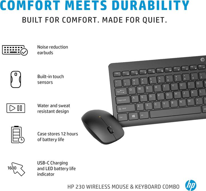 Actual product image HP Wireless Keyboard Mouse NRL (Eng. Int., Wireless)