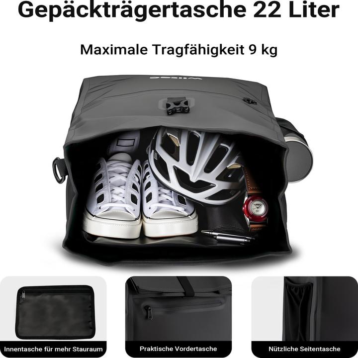 Actual product image Wiltec Gepäckträgertasche (22 l, Luggage carrier bag)